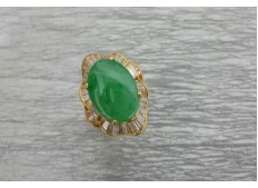 Diamond Jade Ring